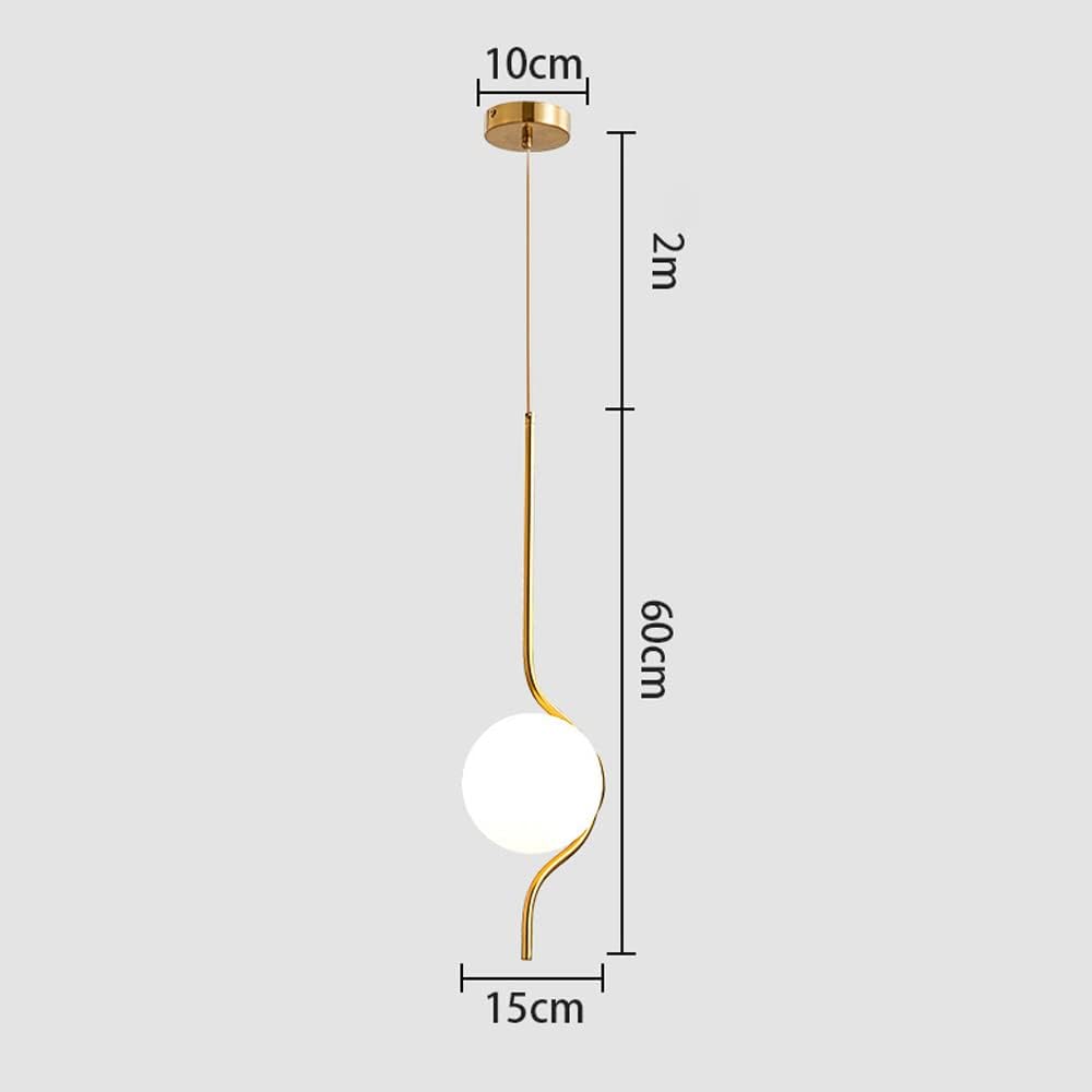 TEMKIN 6 - Suspension moderne du milieu du siècle en verre blanc