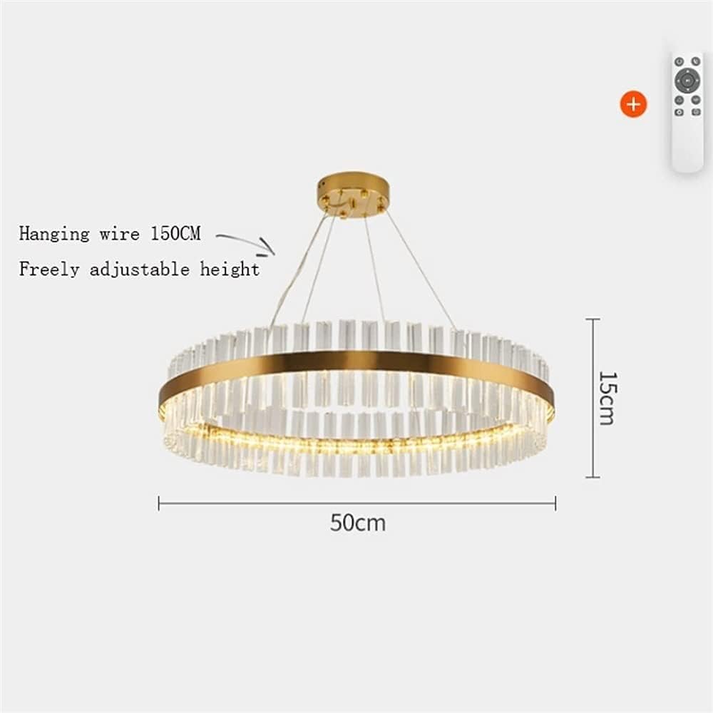 Lustre LED en verre de cristal