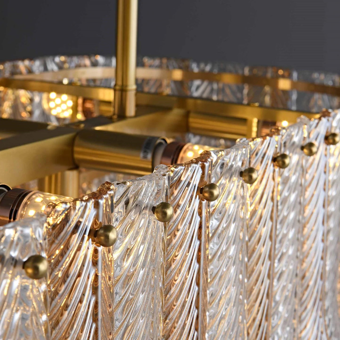 NOBELIUM - Lustre ovale en cristal pour salon