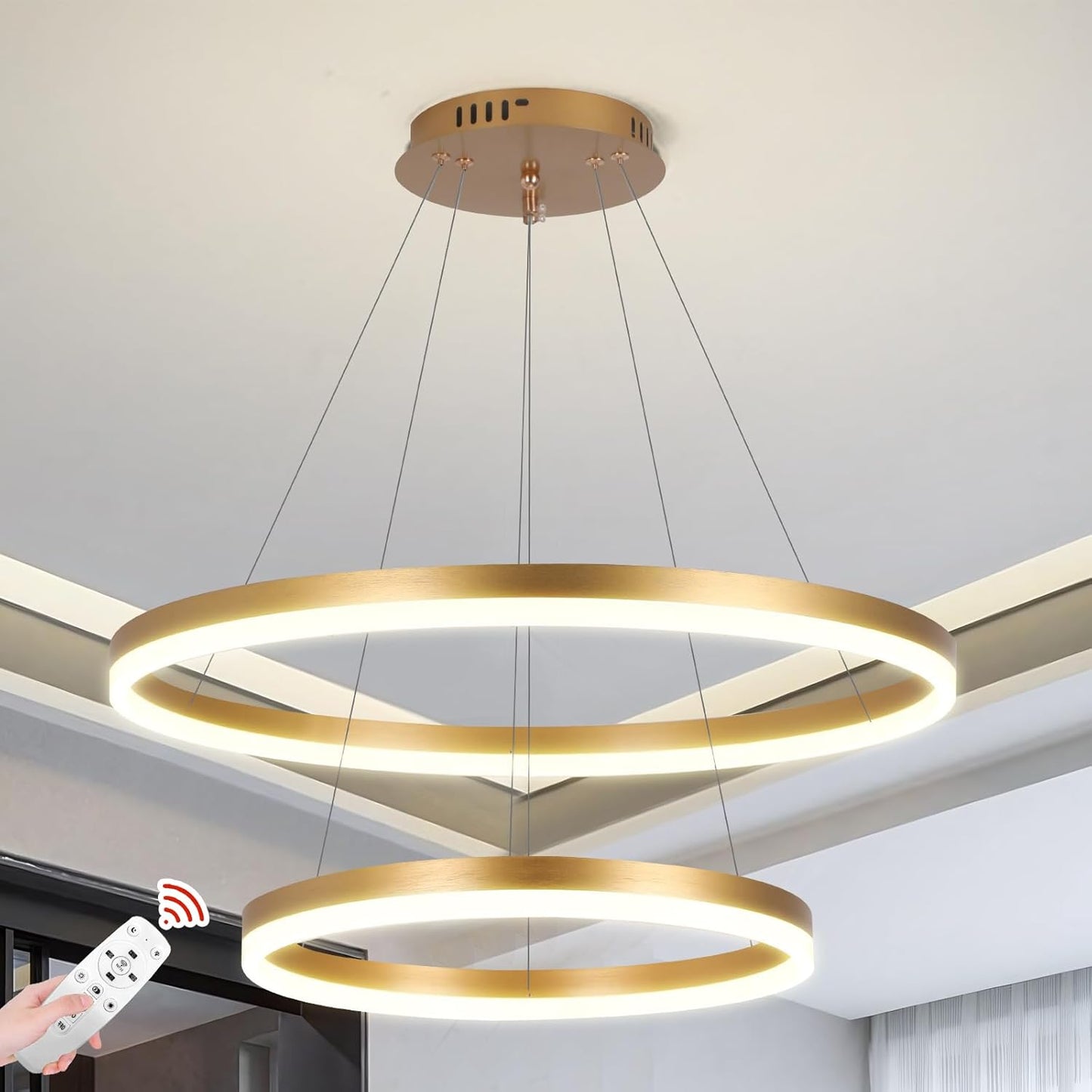 RINGO - Lustre pendentif à 1 Anneau circulaire LED