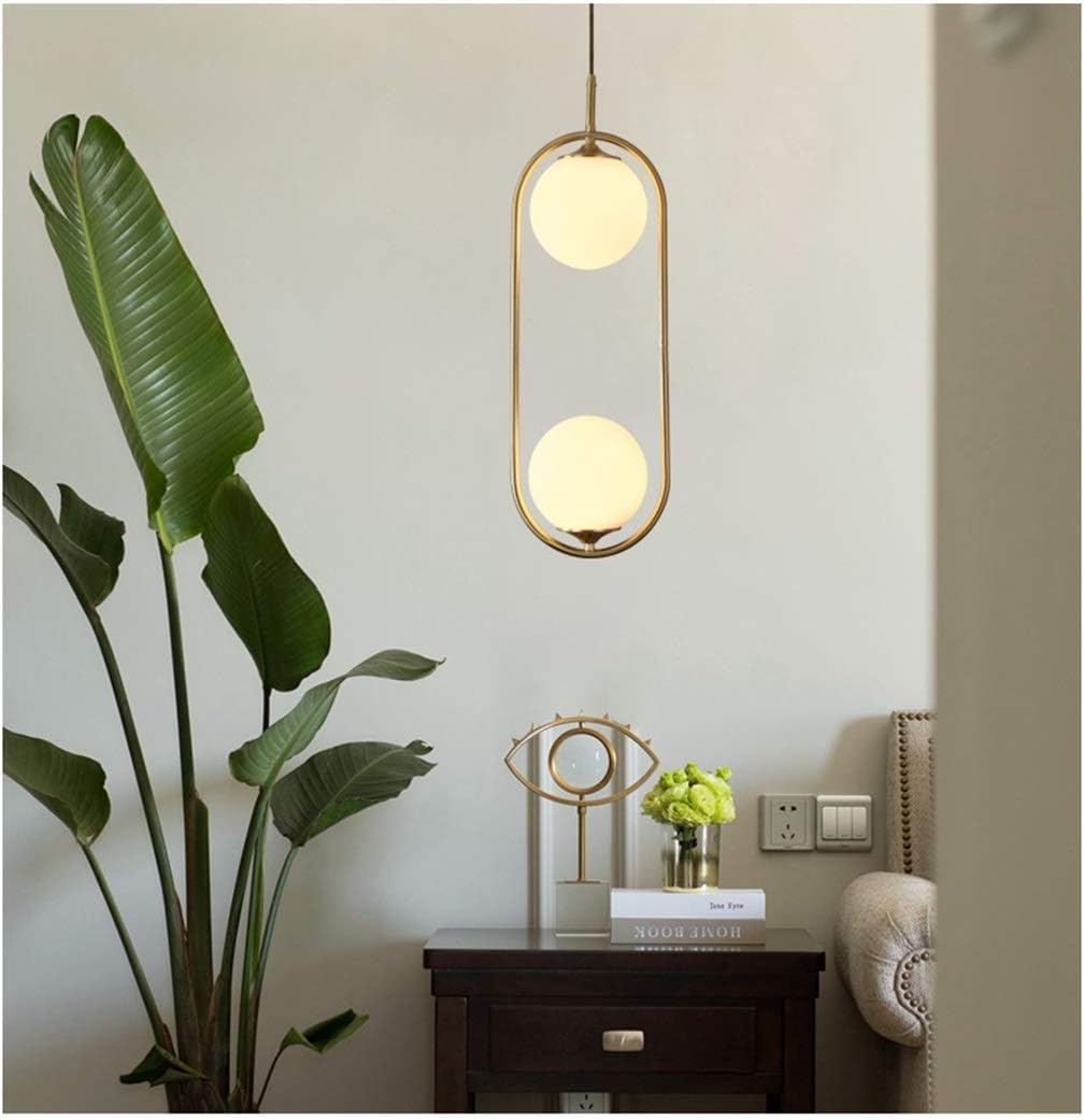 TEMKIN 5 - Suspension moderne du milieu du siècle en verre blanc