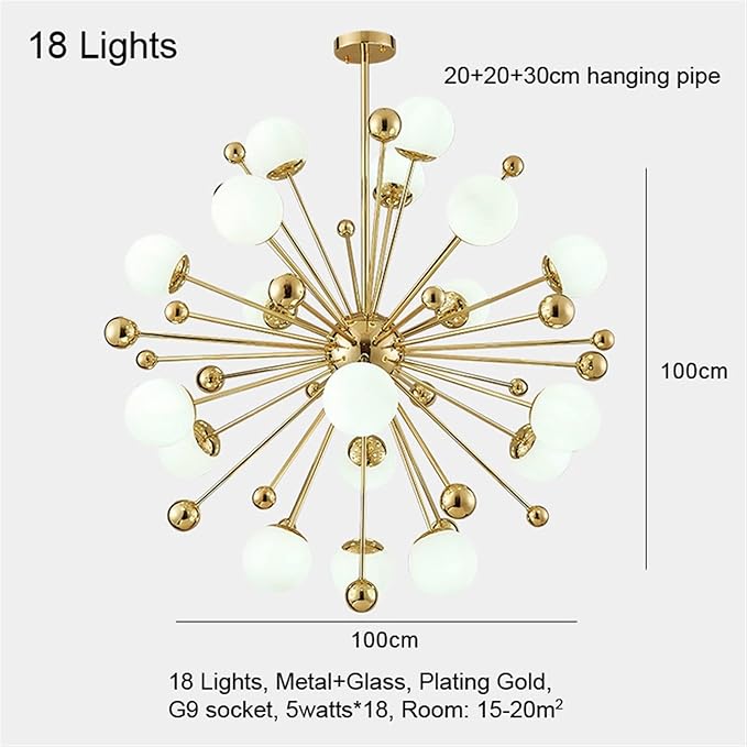 CORONA - Lustre Design Inspiration Corona 18 Lampes Lumineuse