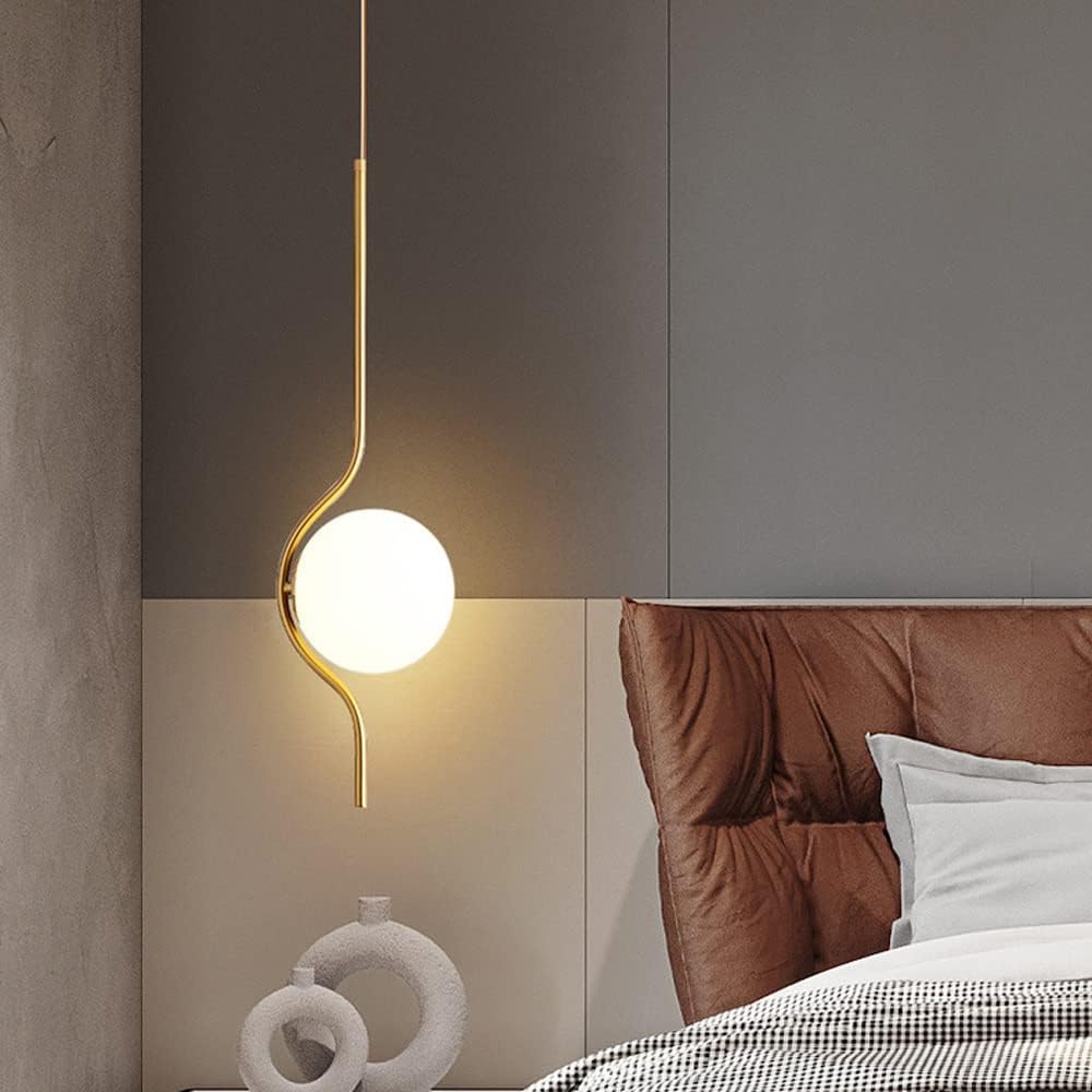 TEMKIN 6 - Suspension moderne du milieu du siècle en verre blanc
