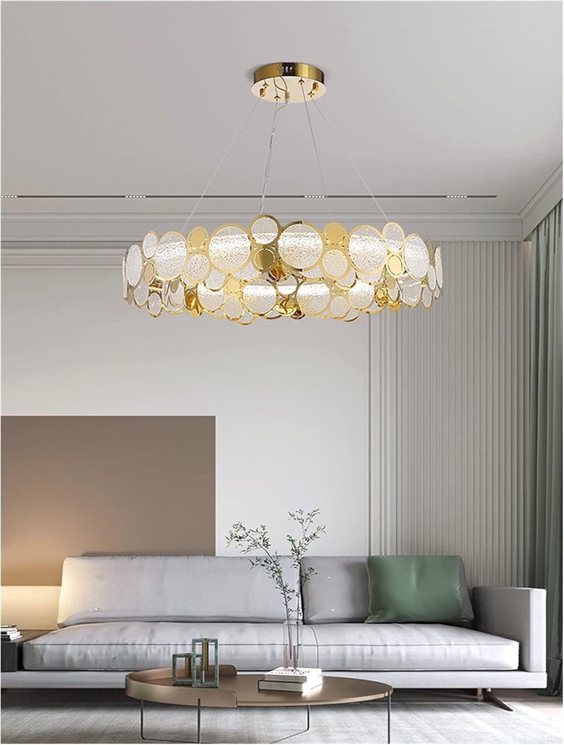 Lustre circulaire diamondglass 76cm