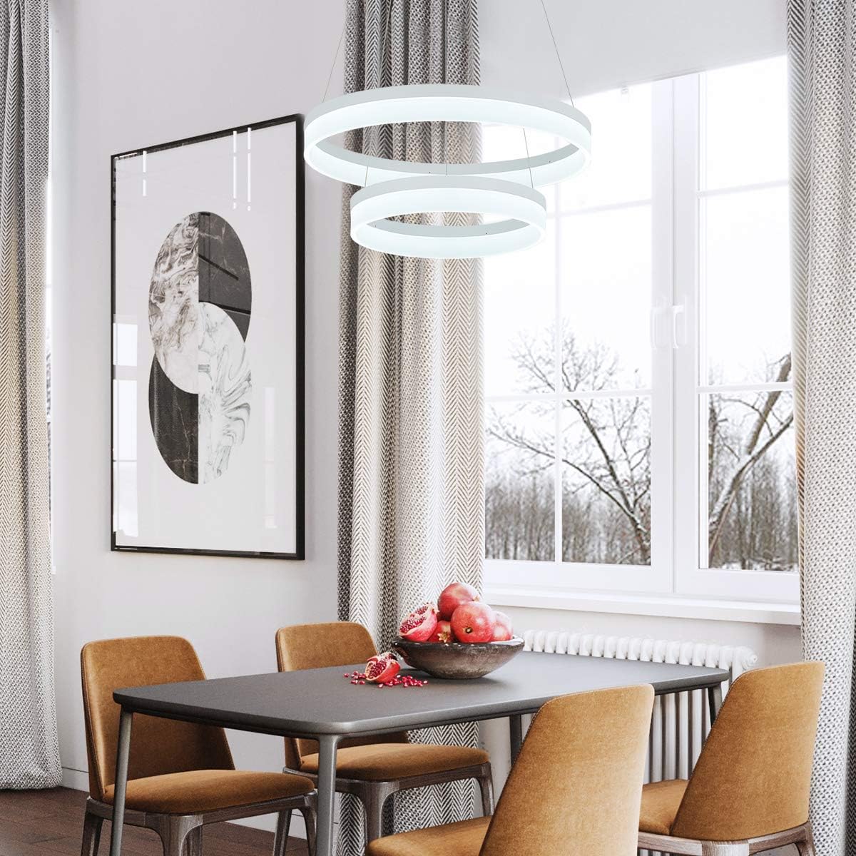 RINGO - Lustre pendentif à 1 Anneau circulaire LED
