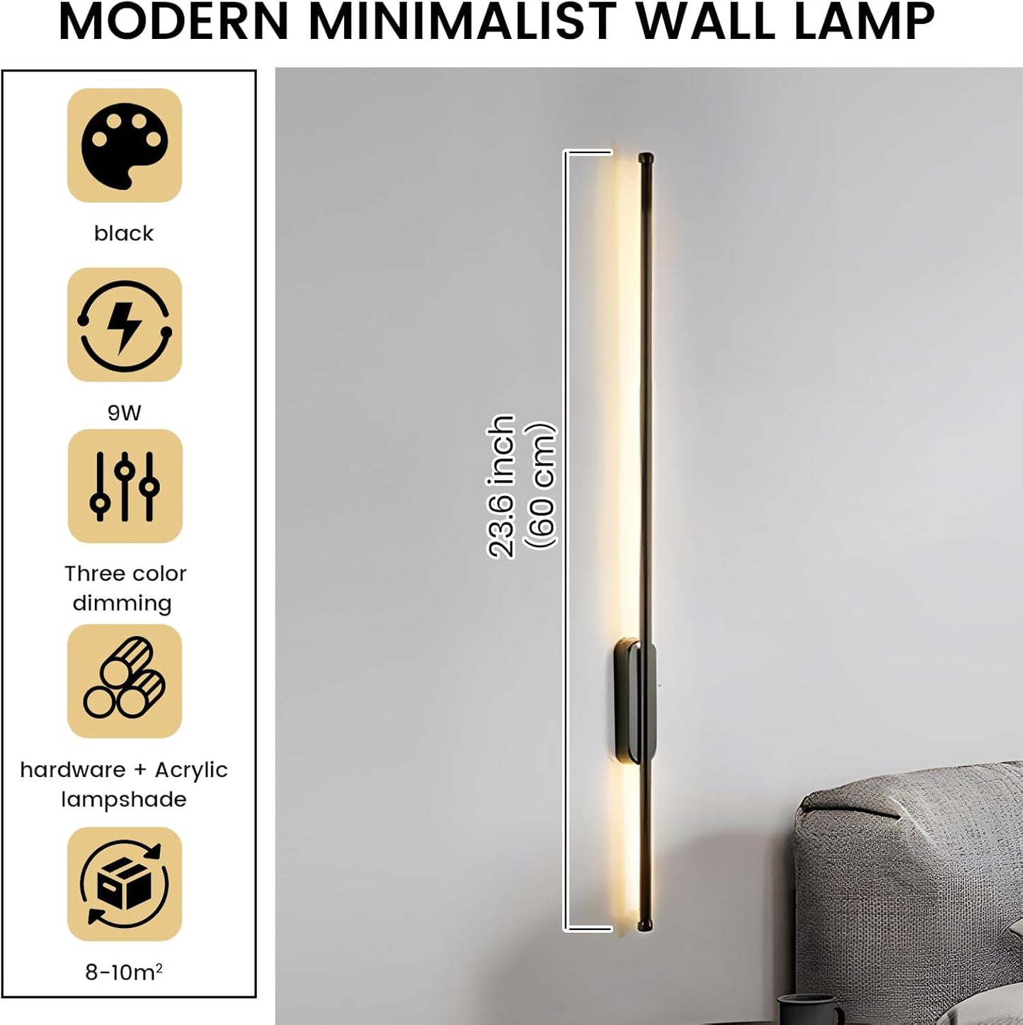 YATAI moderne LED minimaliste applique murale