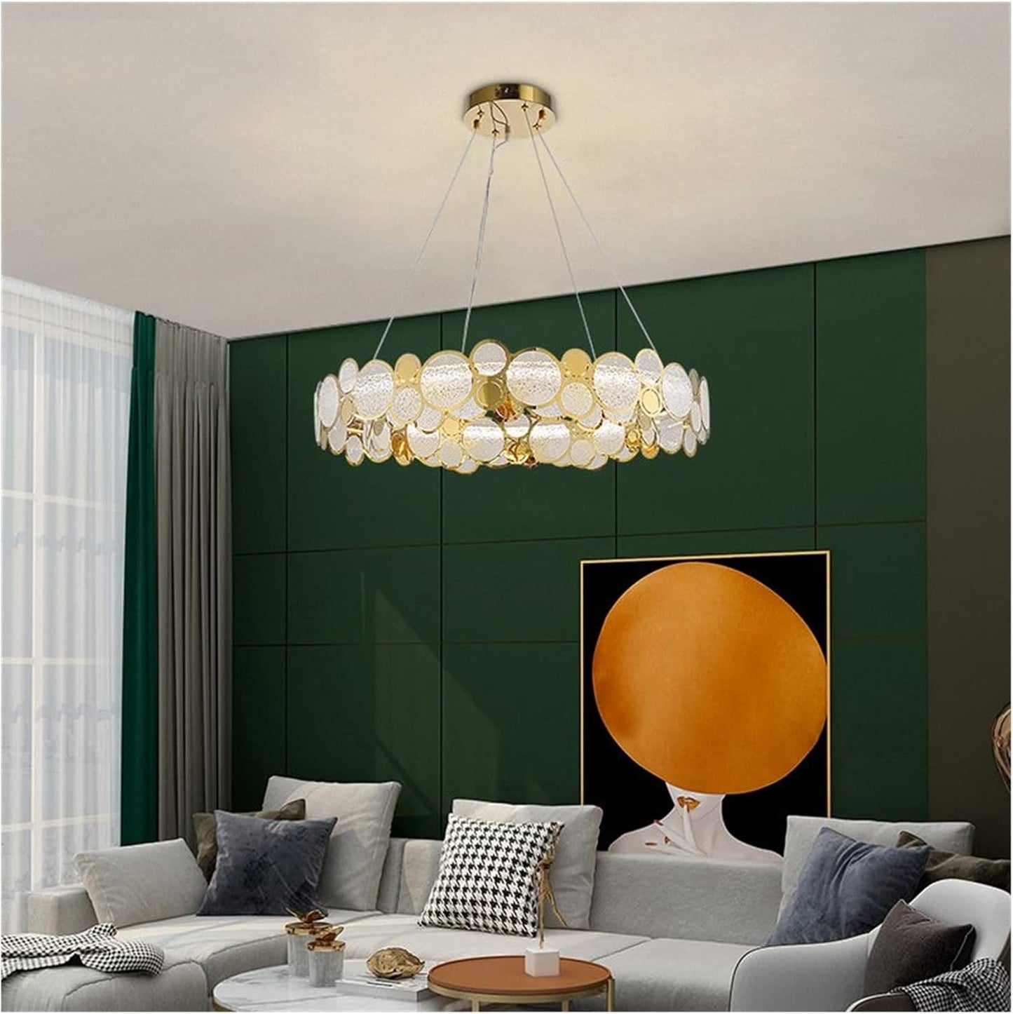 Lustre circulaire diamondglass 76cm