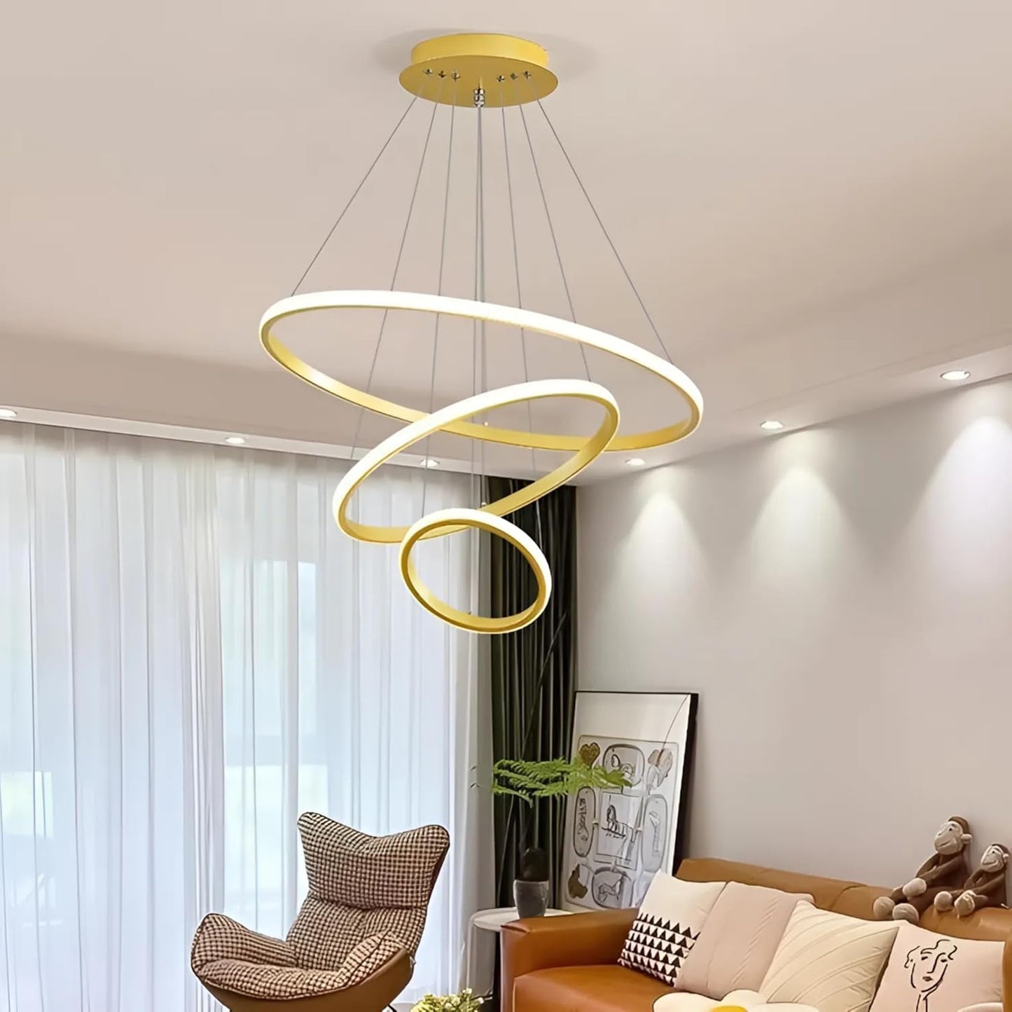 3 Anneaux LED NOIR/OR