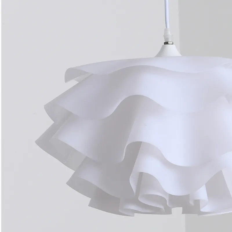 WAQIHREU - Suspension sphérique en forme de fleur PP blanc 40 cm