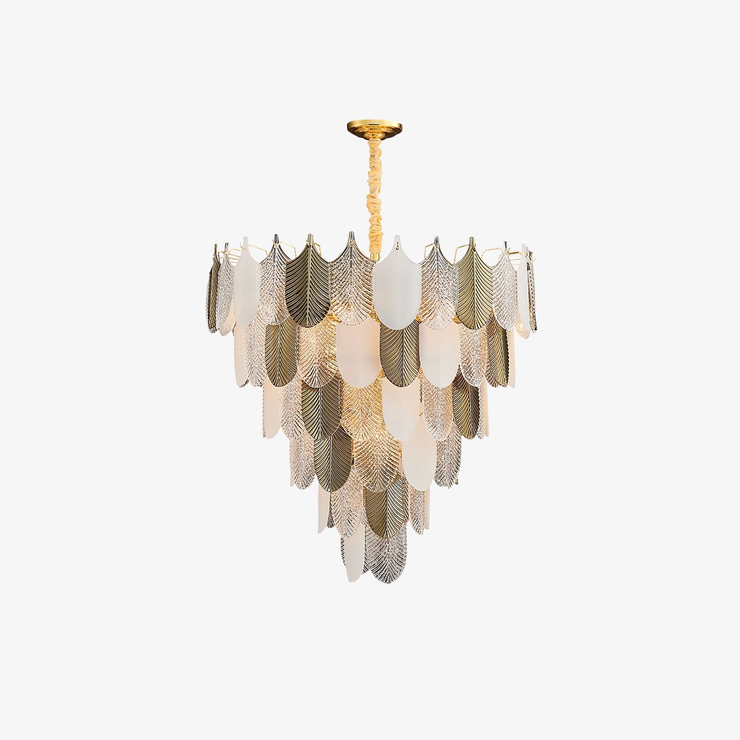 Lustre Paon Œuvre d'Art Lumineuse