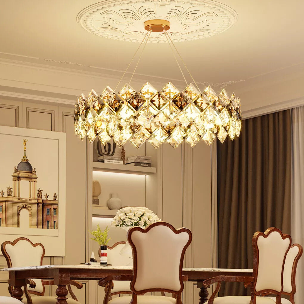 WISFOR - Lustre rond en cristal de luxe