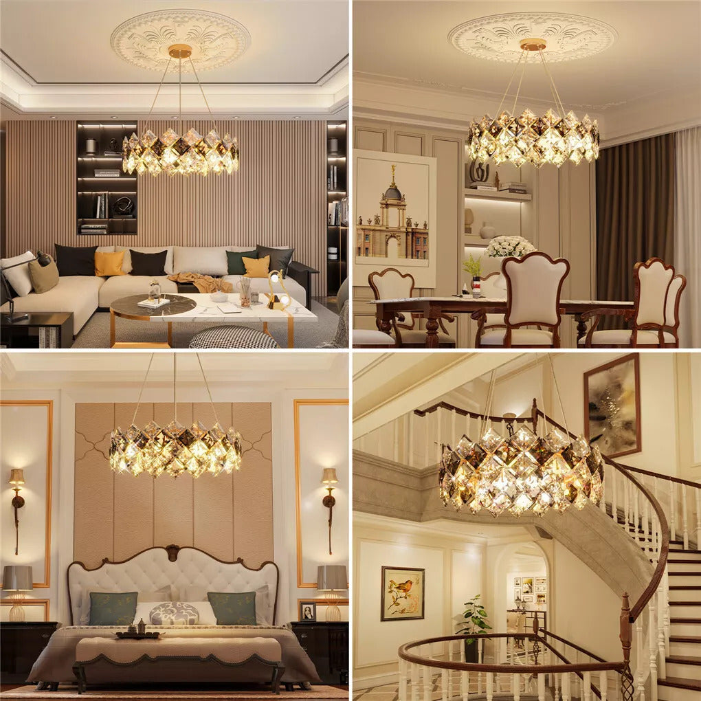 WISFOR - Lustre rond en cristal de luxe