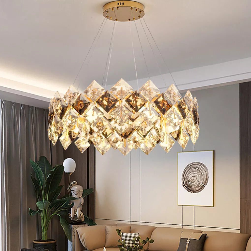 WISFOR - Lustre rond en cristal de luxe