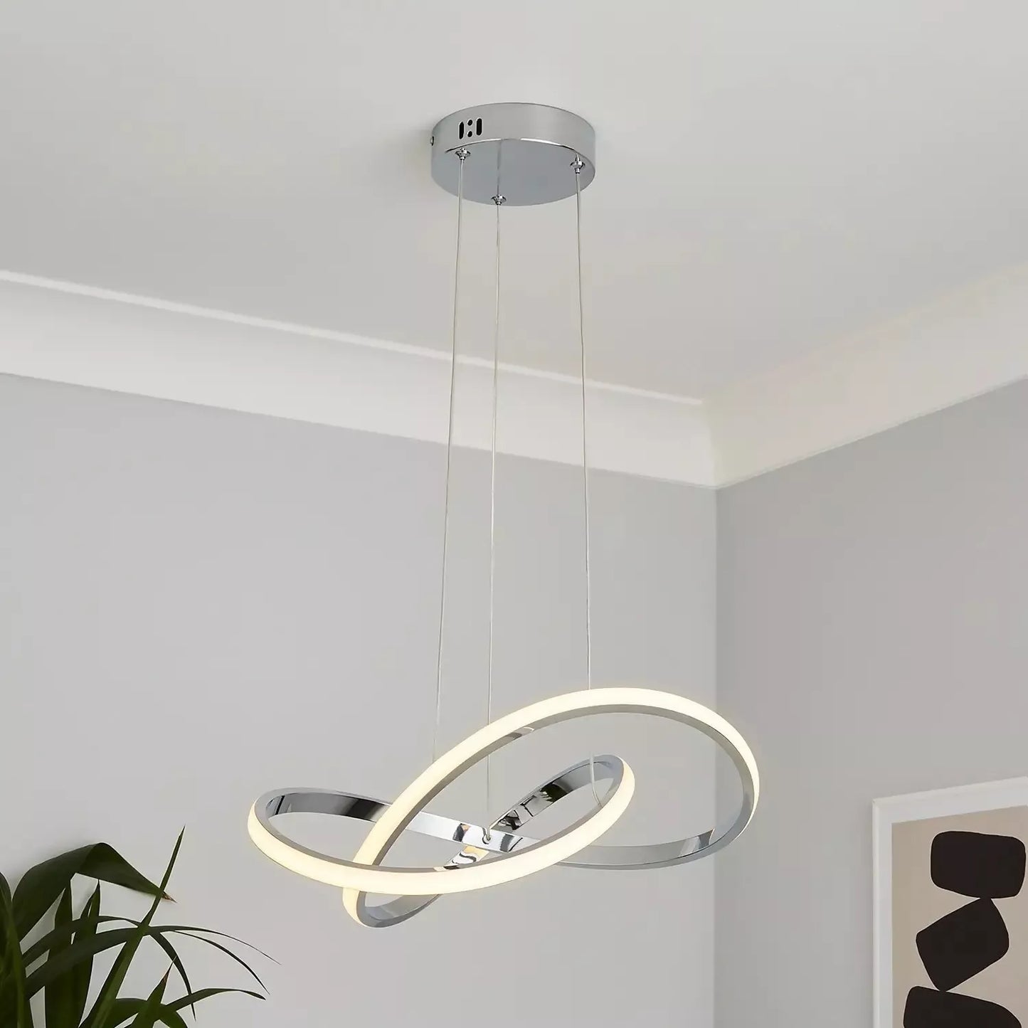 RINGO , Lustre pendentif Or de forme LED bouclé