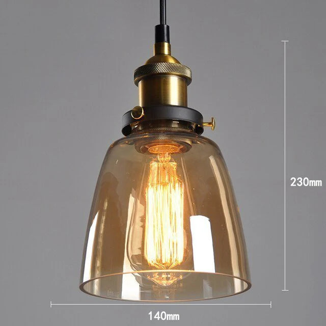 Suspension « Verre Cône Vintage »