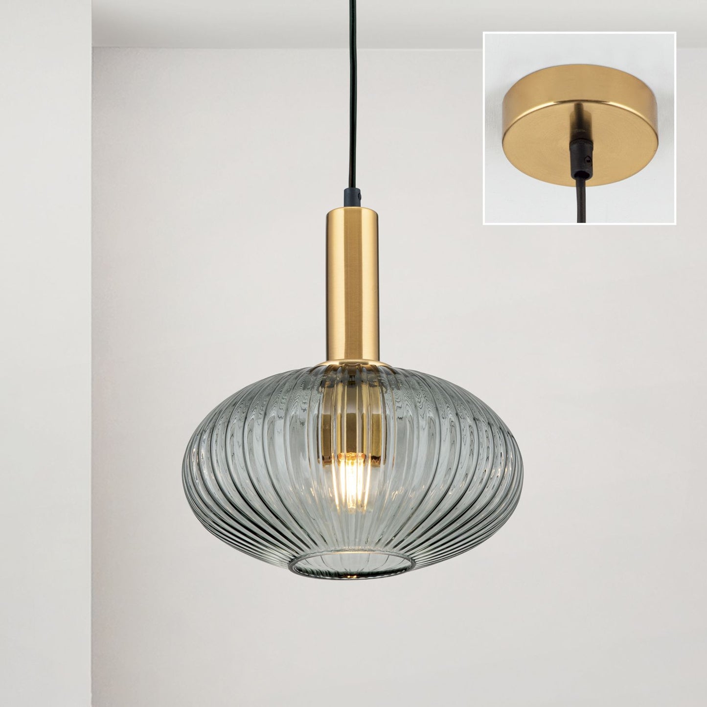 Suspension « Éclat Verre Cannelé »