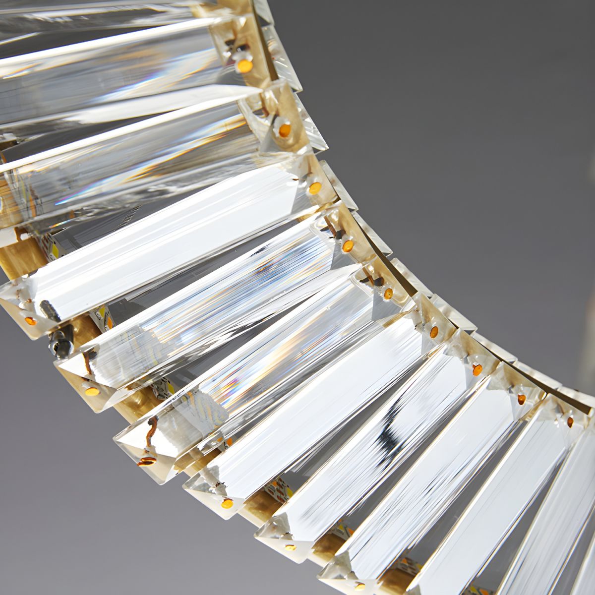 THUNDER - Lustre Cristal K9 LED Or