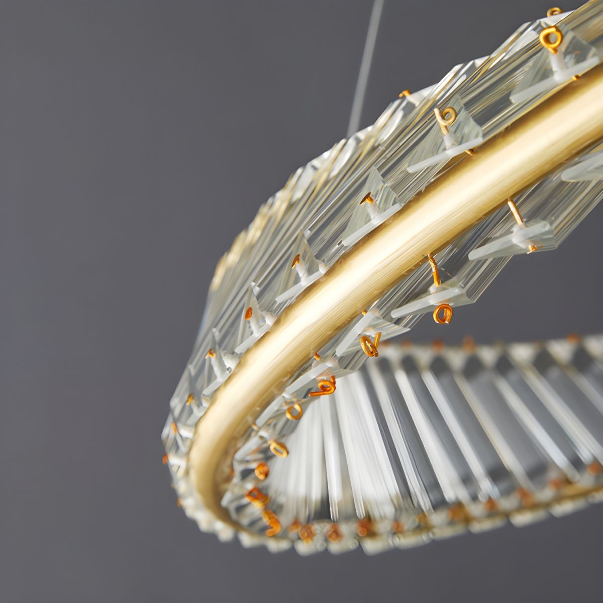 THUNDER - Lustre Cristal K9 LED Or
