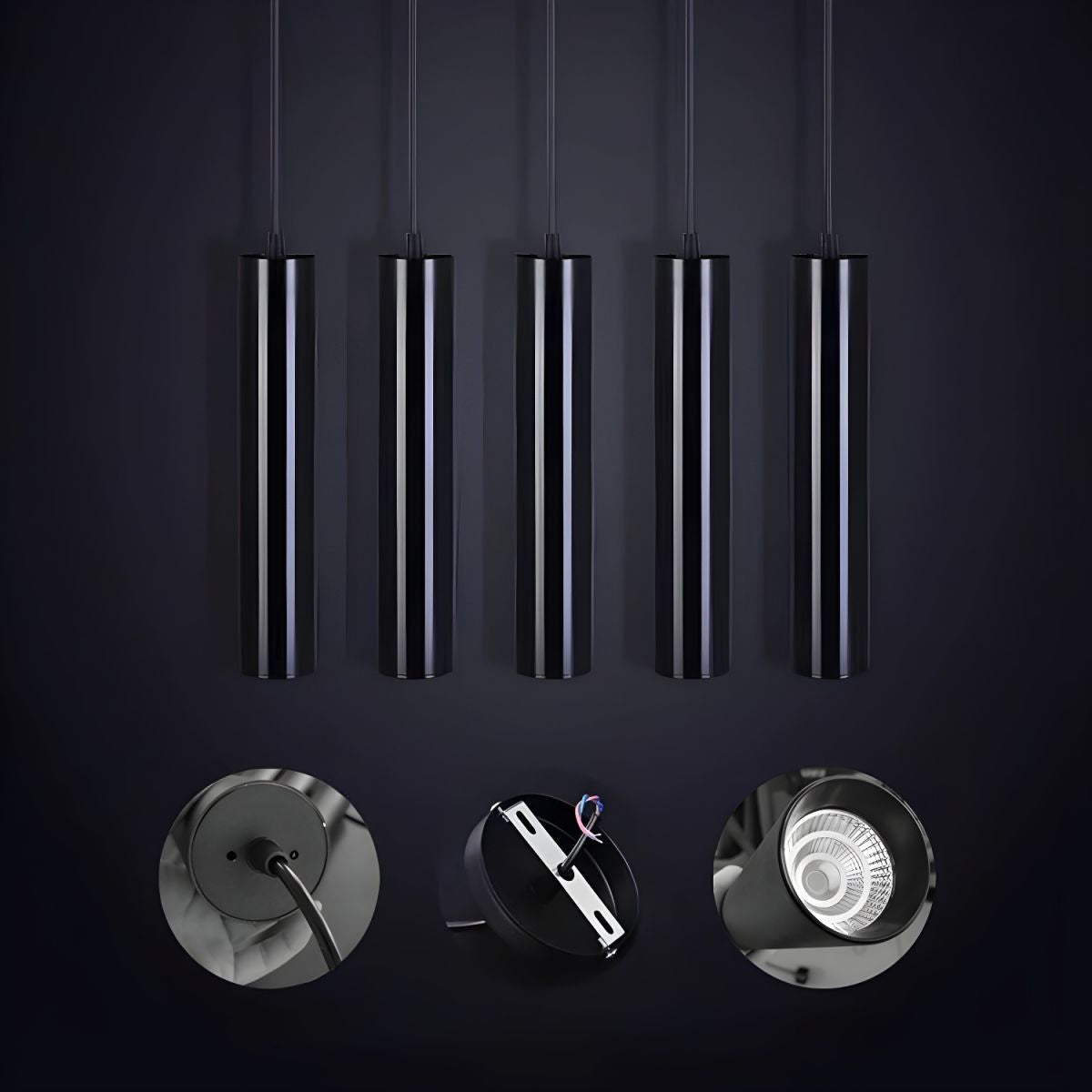 Tube Light LED Suspendues Cylindre