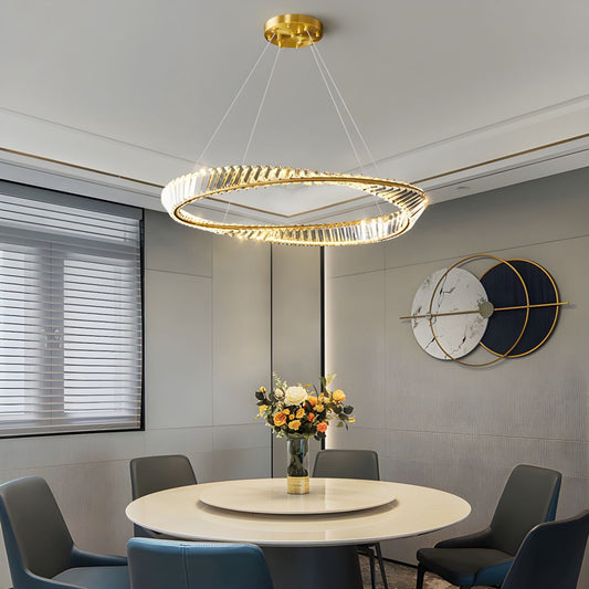 THUNDER - Lustre Cristal K9 LED Or