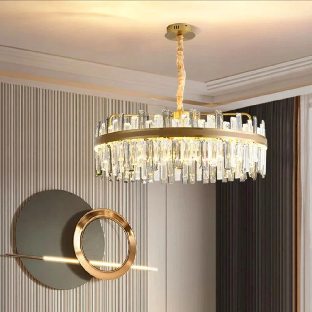 Lustre Cristal - Éclat Doré