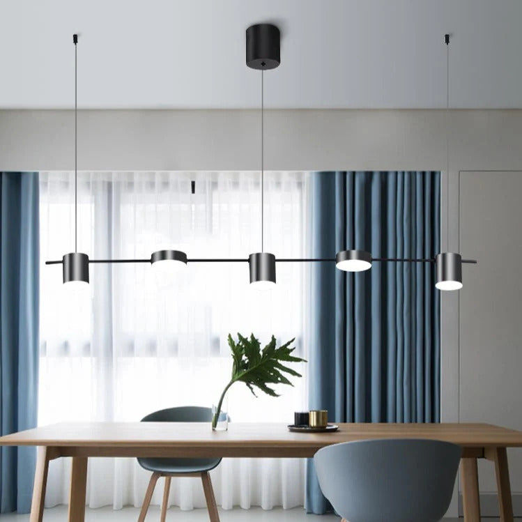 Suspension LED Moderne – 5 Spots Orientables