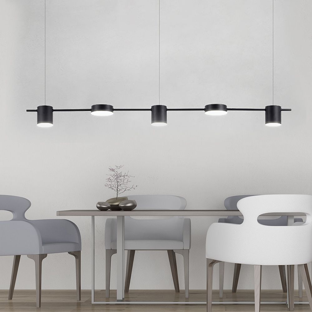 Suspension LED Moderne – 5 Spots Orientables