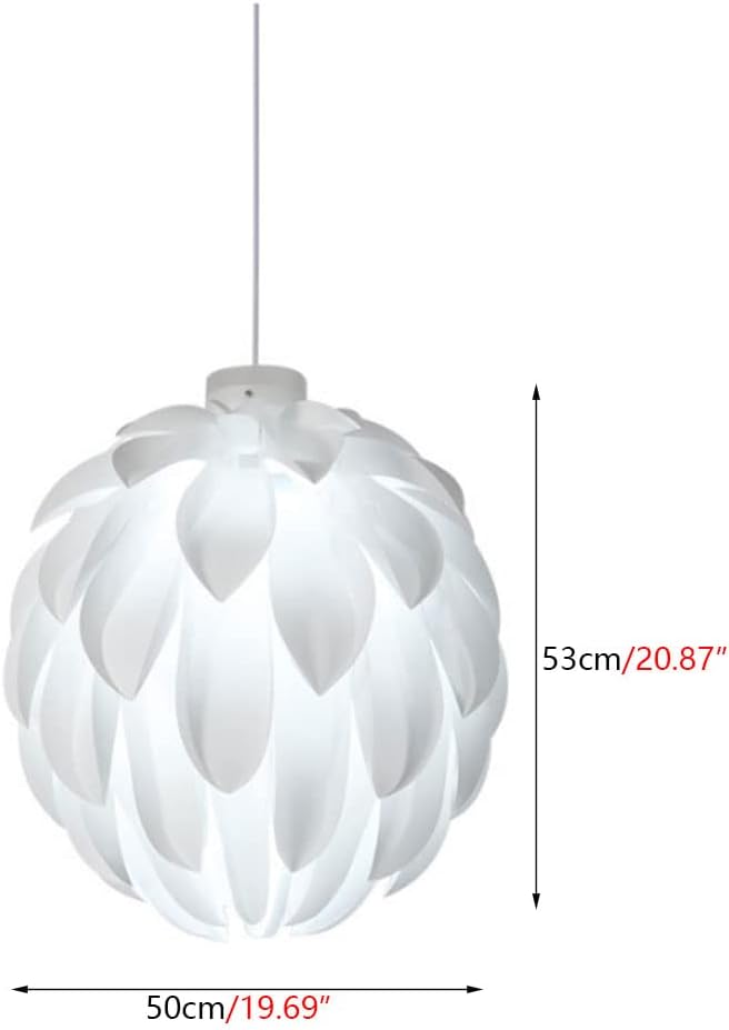 WAQIHREU - Lampe suspendue en forle de pomme de pin blanc 50 cm