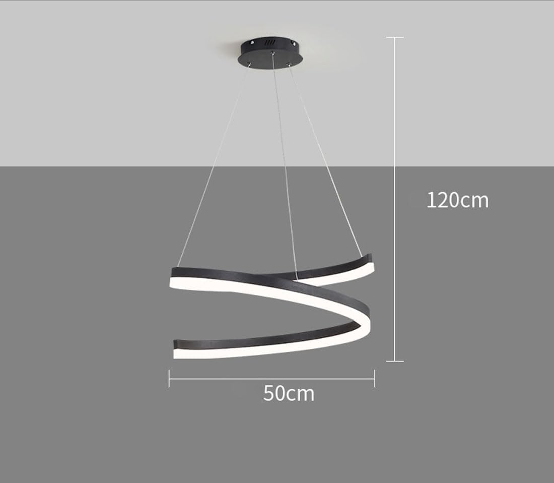 Suspension LED Moderne – Lumière Dimmable 50 cm / Noir