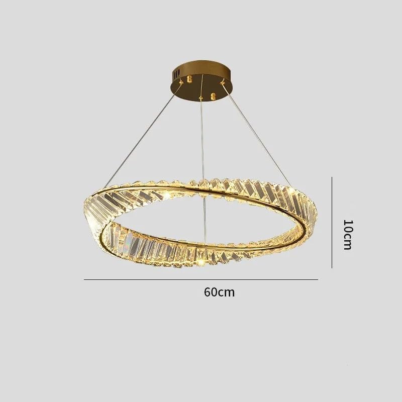 THUNDER - Lustre Cristal K9 LED Or