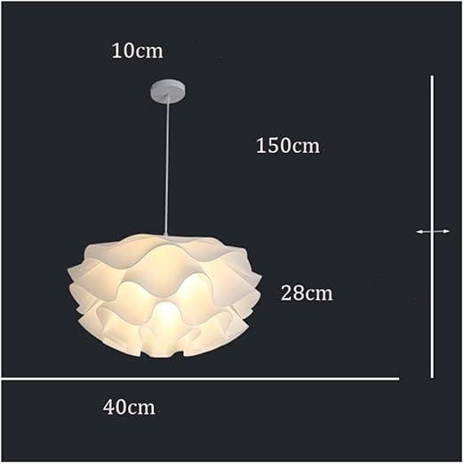 WAQIHREU - Suspension sphérique en forme de fleur  PP blanc 40 cm