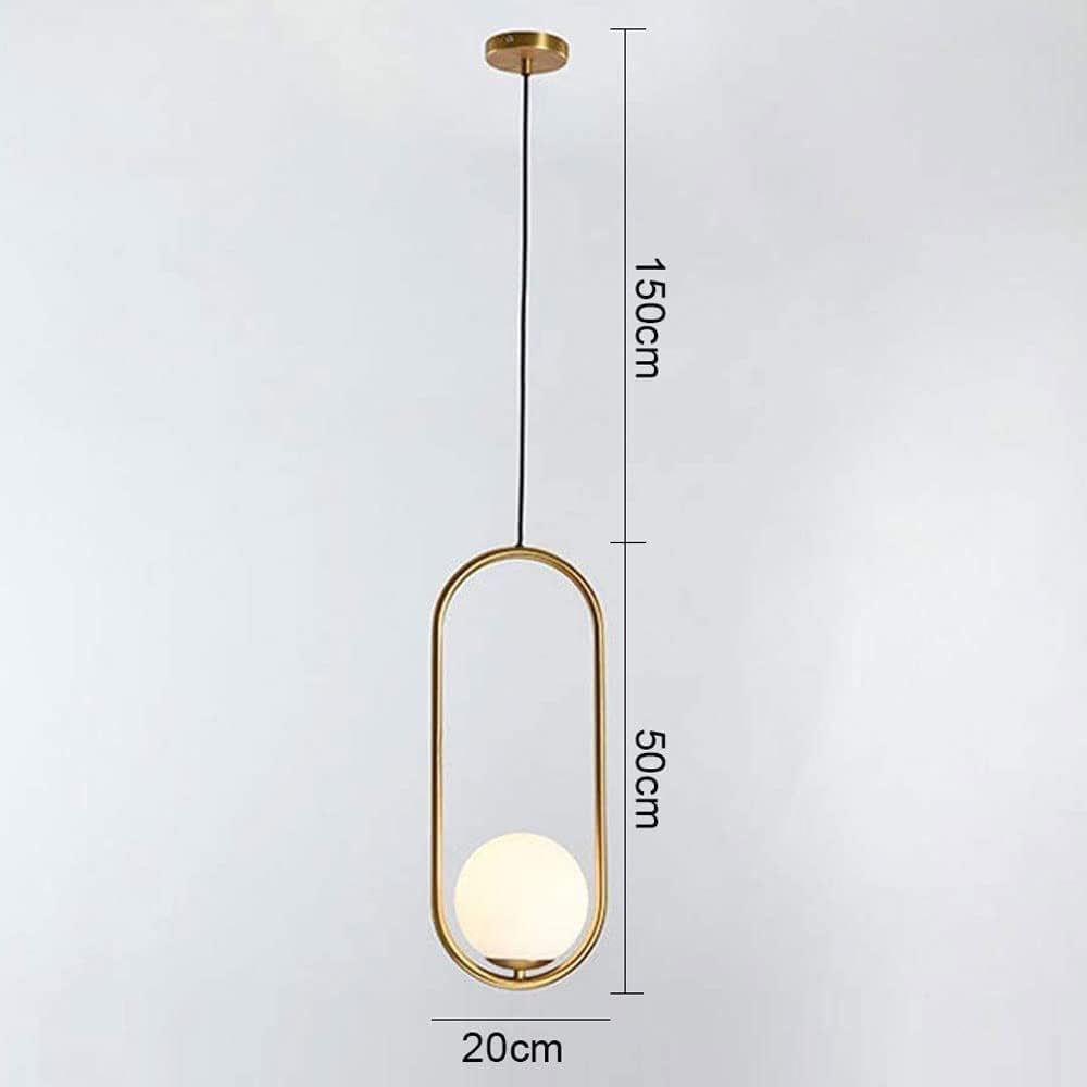 TEMKIN 3 - Suspension moderne du milieu du siècle en verre blanc
