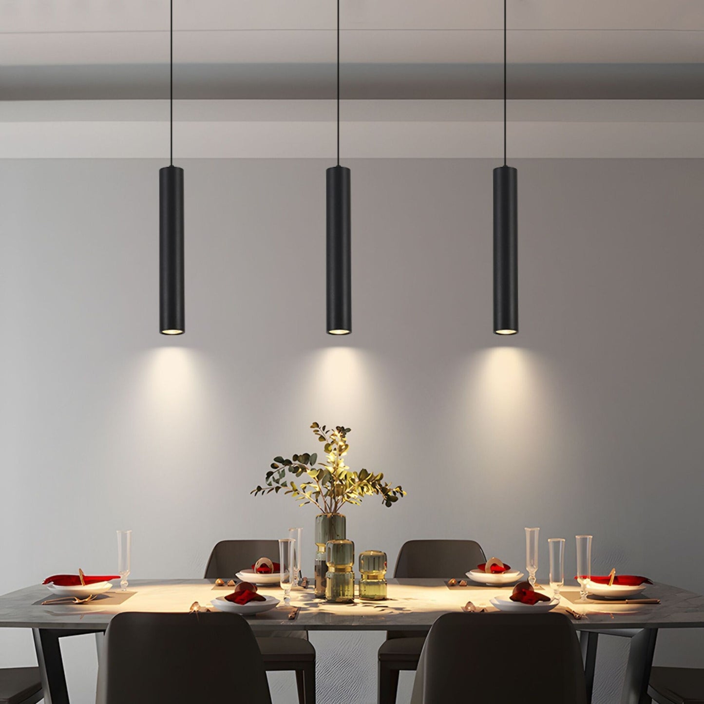 Tube Light LED Suspendues Cylindre