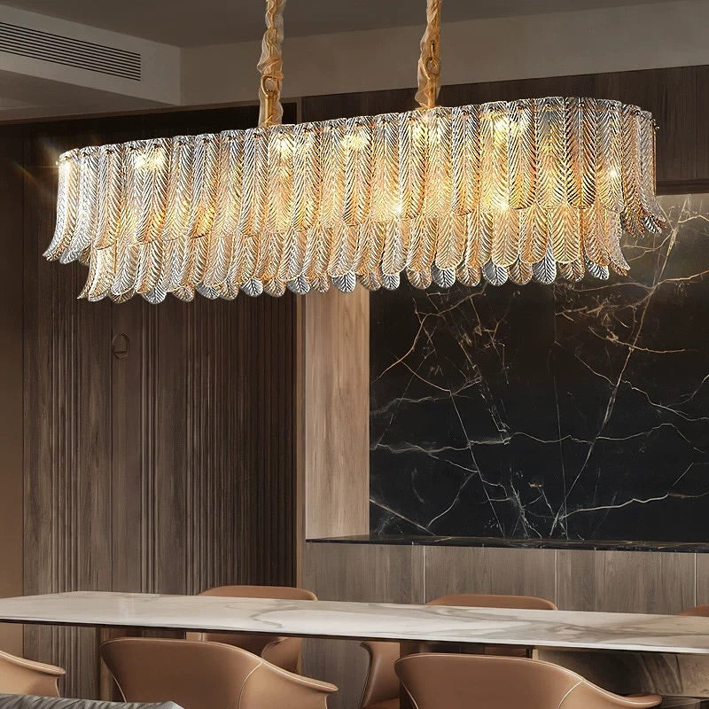 NOBELIUM - Lustre ovale en cristal pour salon