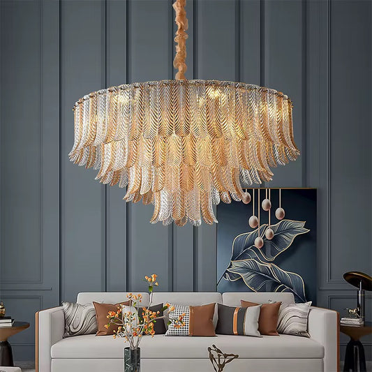 NOBELIUM - Lustre ovale en cristal pour salon