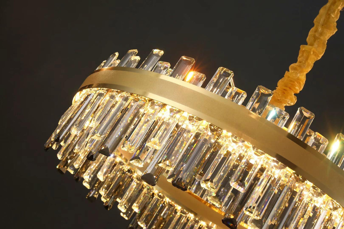 Lustre Cristal - Éclat Doré