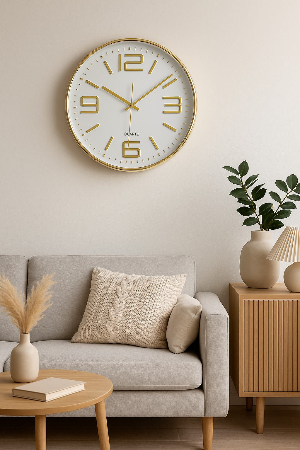 Horloge Murale Minimaliste 40 cm (Blanc)