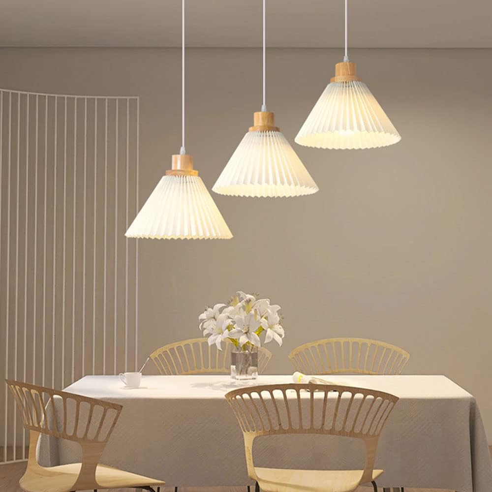 Lustre suspendu moderne en bois style japonais