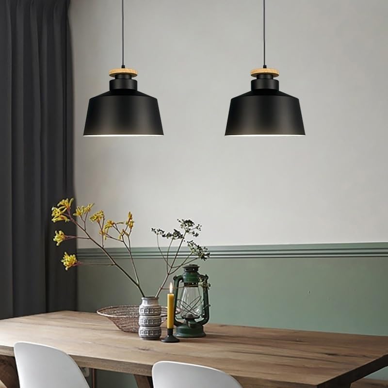 MODERNE MONOLIGHT  MÉTAL NOIR & OR AVEC BOIS BEIGE
