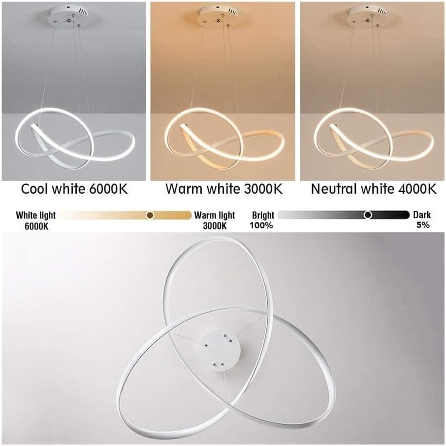 Lustre LED Moderne – Design Élégant & Lumière Réglable
