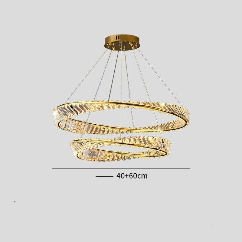THUNDER - Lustre Cristal K9 LED Or