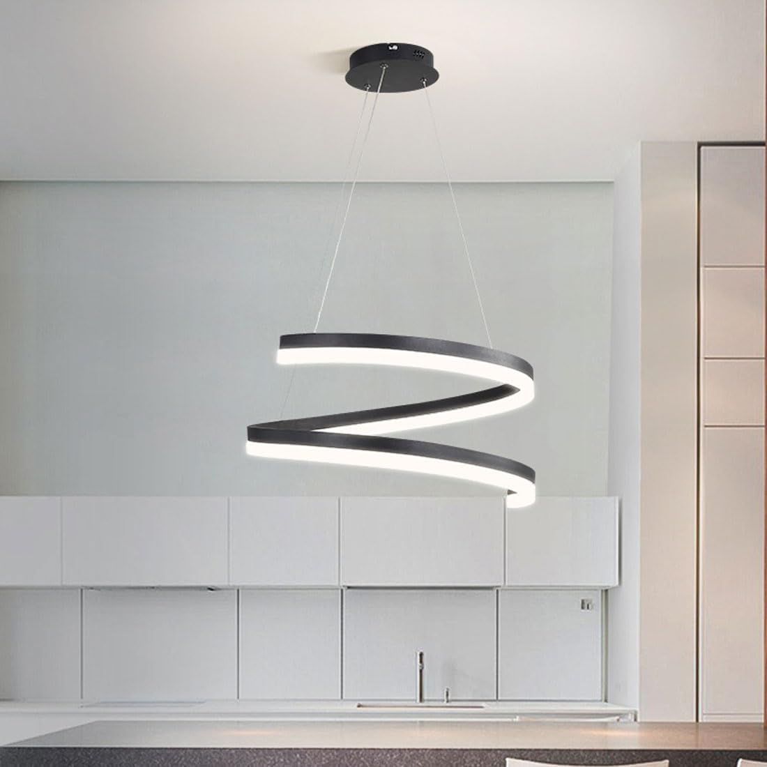 Suspension LED Moderne – Lumière Dimmable 50 cm / Noir