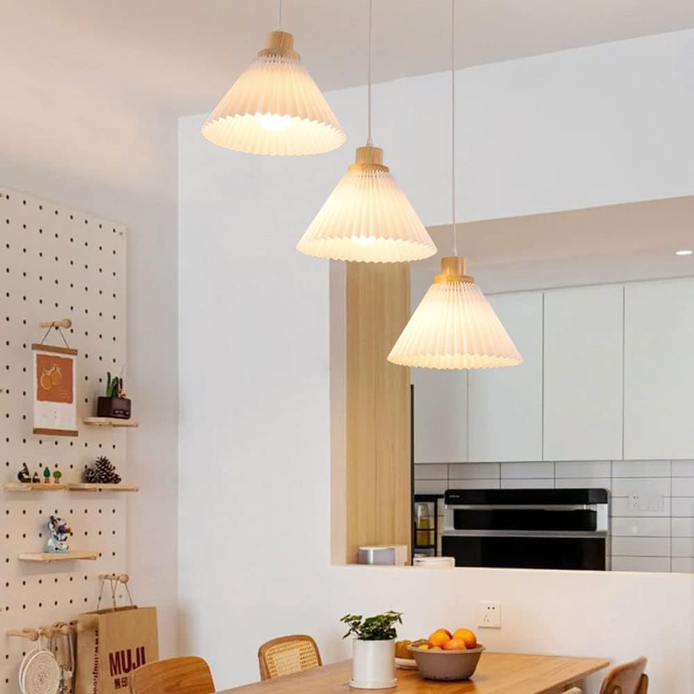 Lustre suspendu moderne en bois style japonais