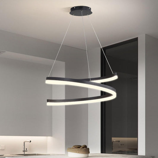 Suspension LED Moderne – Lumière Dimmable 50 cm / Noir
