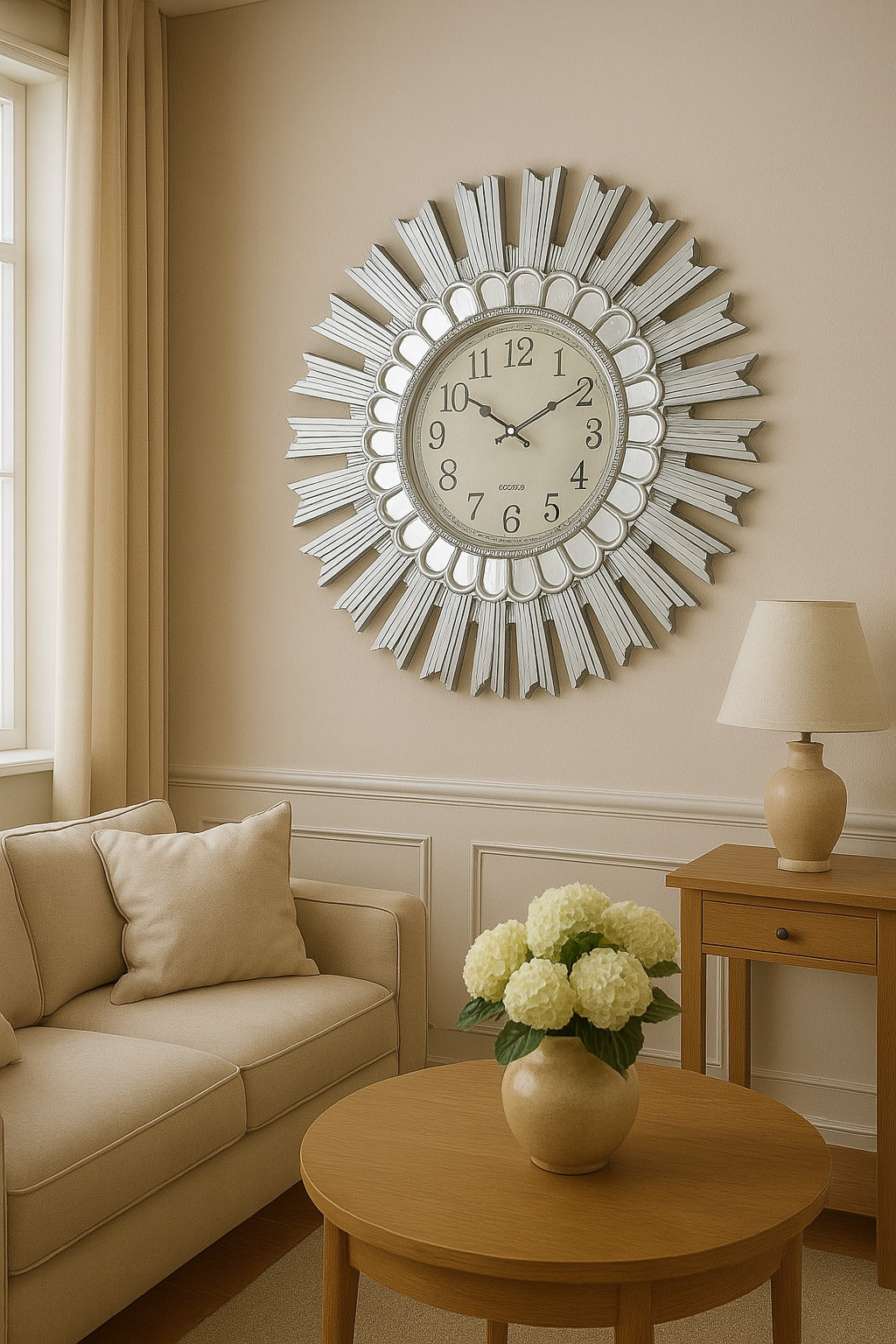 Horloge Murale Soleil - 80 cm