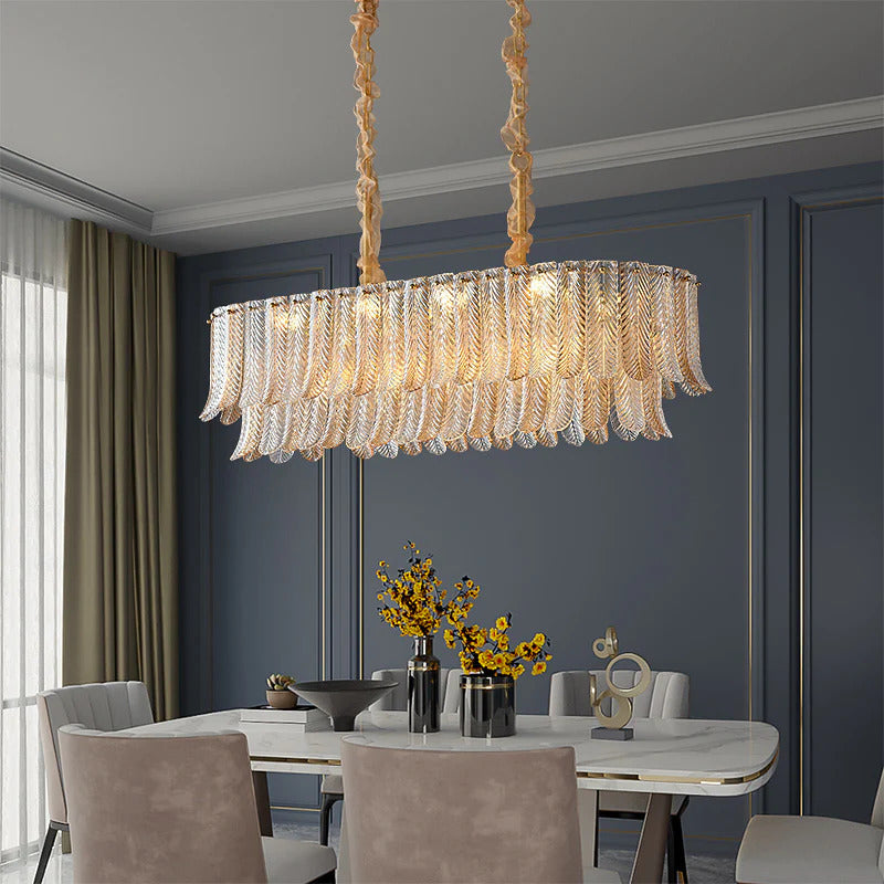 NOBELIUM - Lustre ovale en cristal pour salon