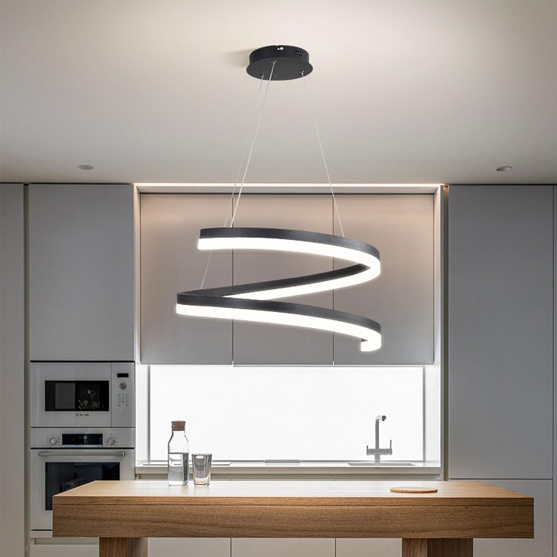 Suspension LED Moderne – Lumière Dimmable 50 cm / Noir