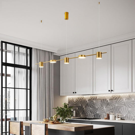 Suspension LED Moderne – 5 Spots Orientables