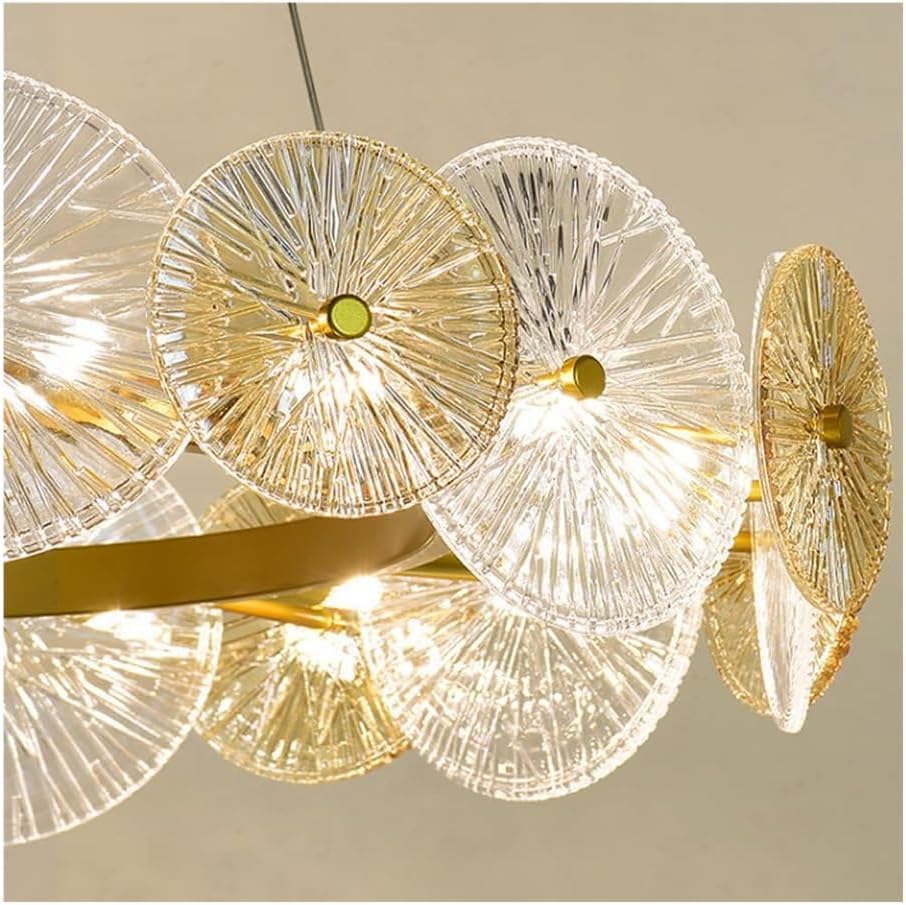 Lustre cristal - feuille de lotus