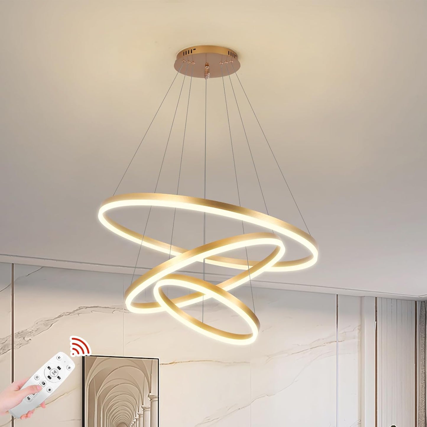 RINGO - Lustre pendentif à 1 Anneau circulaire LED